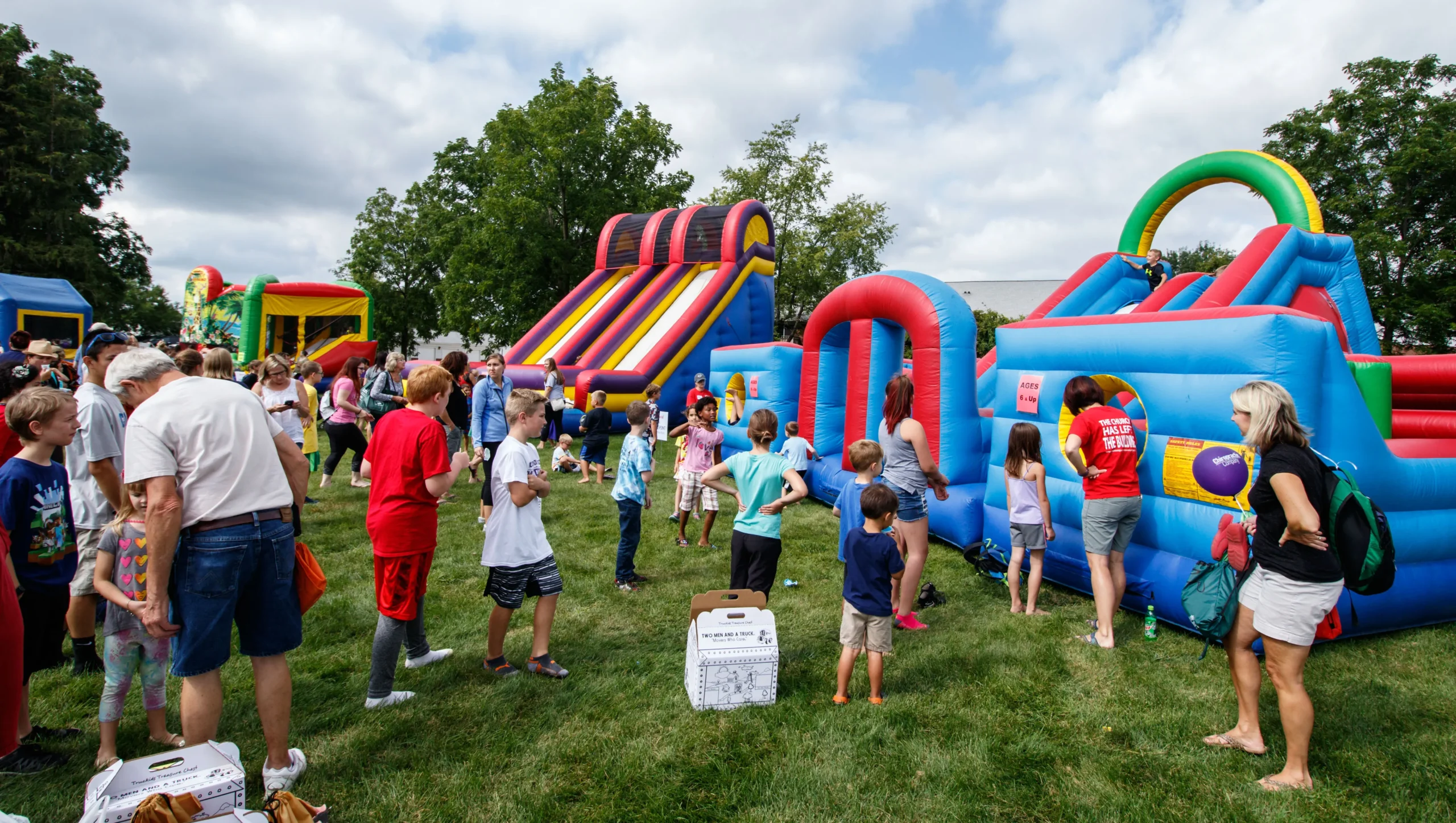 family fun inflatable stations