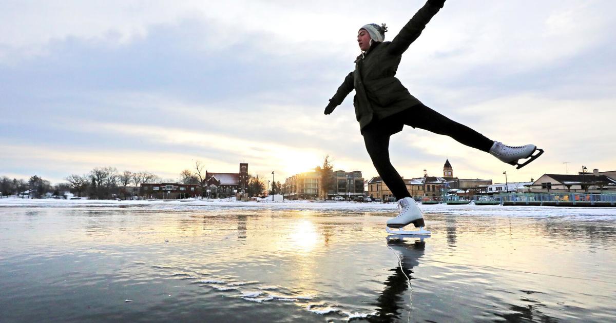 woman ice skating